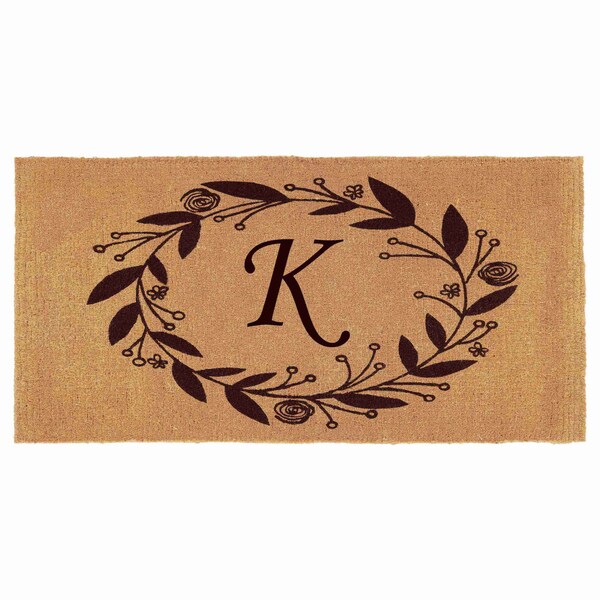 Calloway Mills Monogram Door Mat, Coir, Black, Natural, 36 in W x 72 in L 103363672K - main